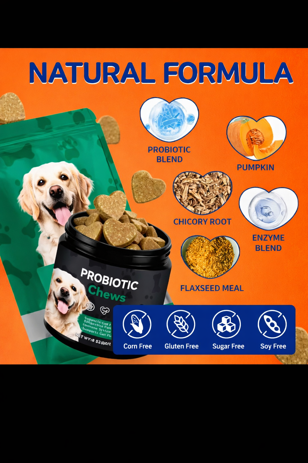 Daily Probiotic Chews for Digestive Support in Dogs